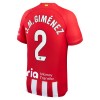 Maillot de Supporter Atlético Madrid J.M. Gimenez 2 Domicile 2023-24 Pour Homme